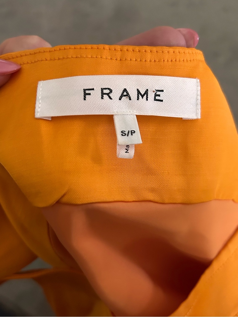 FRAME Micro Flare Mini Dress in Nectarine Sz S - Picture 9 of 10